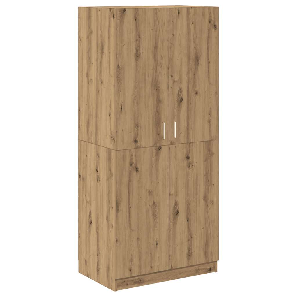 Garderobe artisan eik 90x52x200 cm konstruert tre