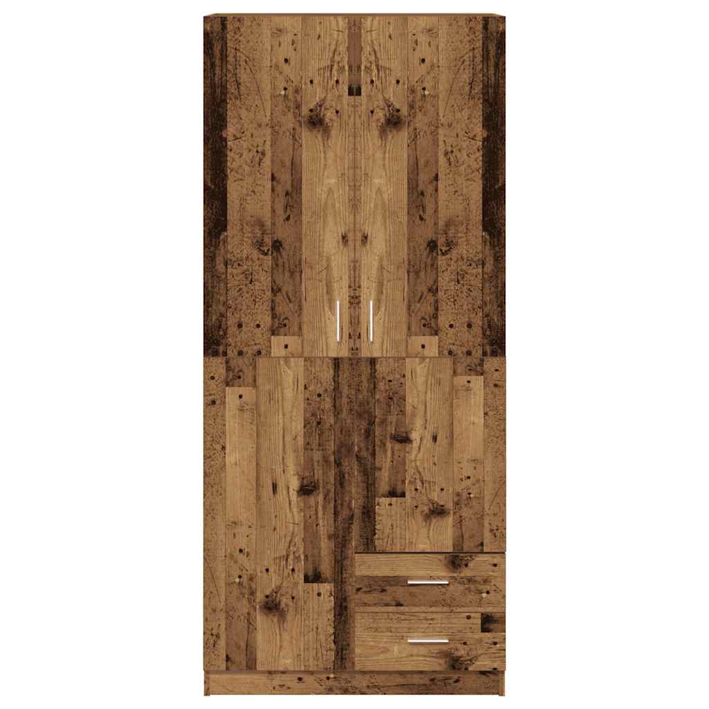 Garderobe gammelt tre 80x52x180 cm konstruert tre