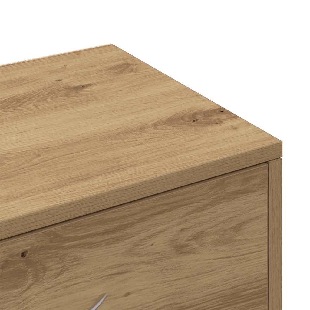 Skjenk med 6 skuffer artisan eik 50x34x96 cm konstruert tre