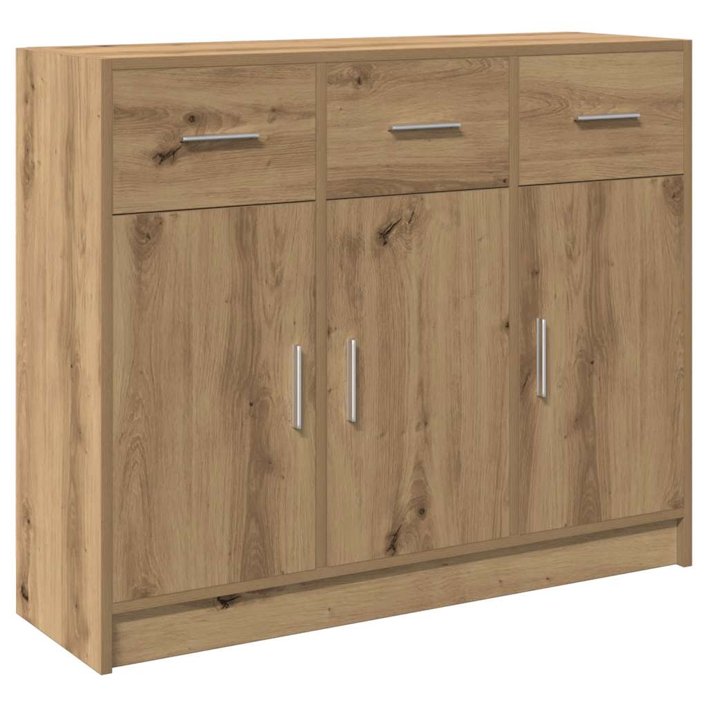 Skjenk artisan eik 91x28x75 cm konstruert tre vidaXL