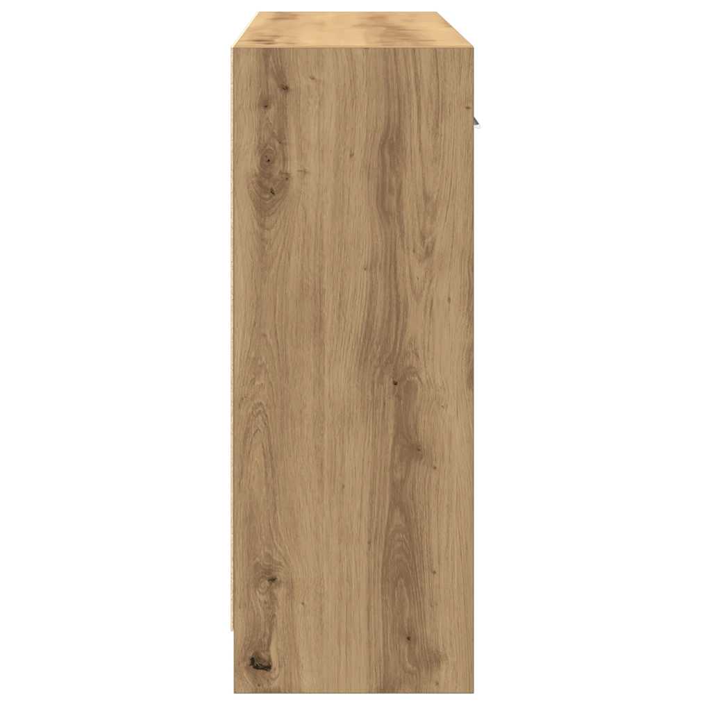 Skjenk artisan eik 91x28x75 cm konstruert tre vidaXL