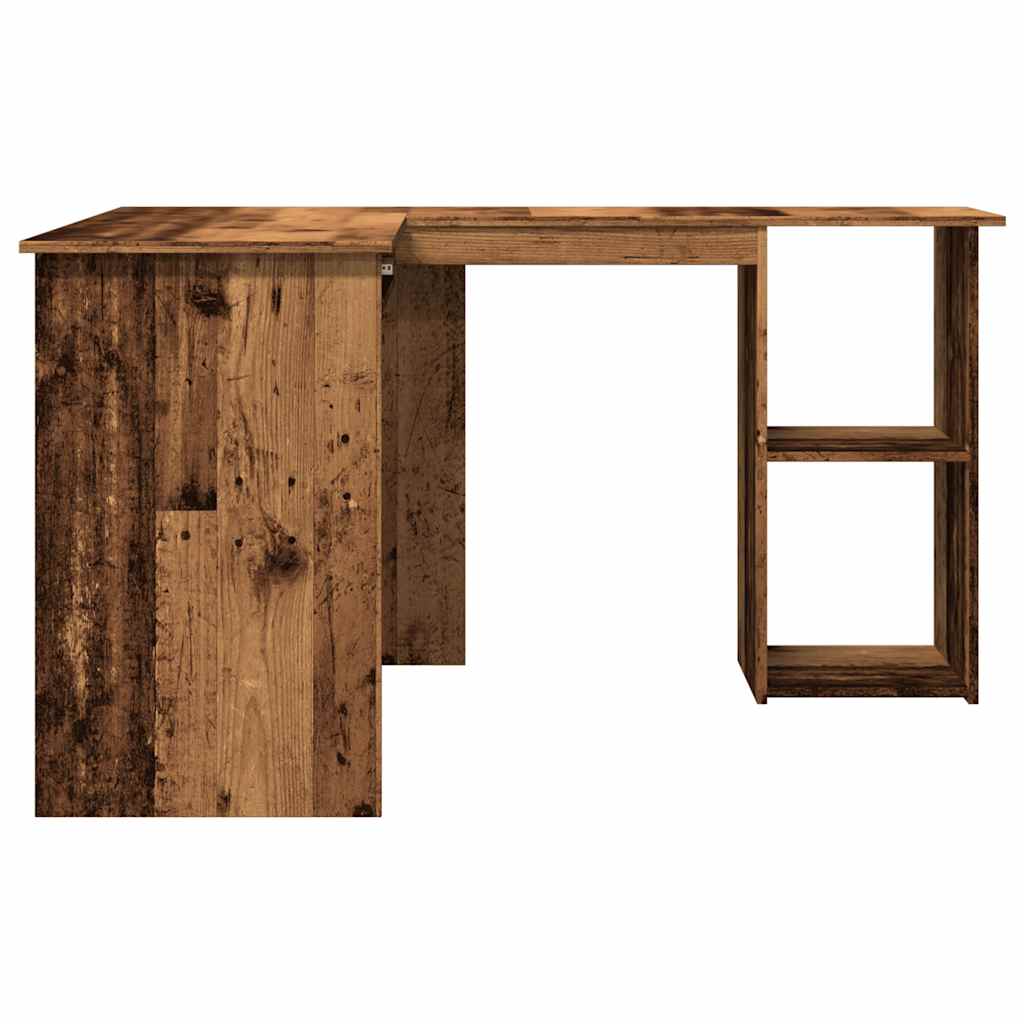 Hjørnepult gammelt tre 120x140x75 cm konstruert tre
