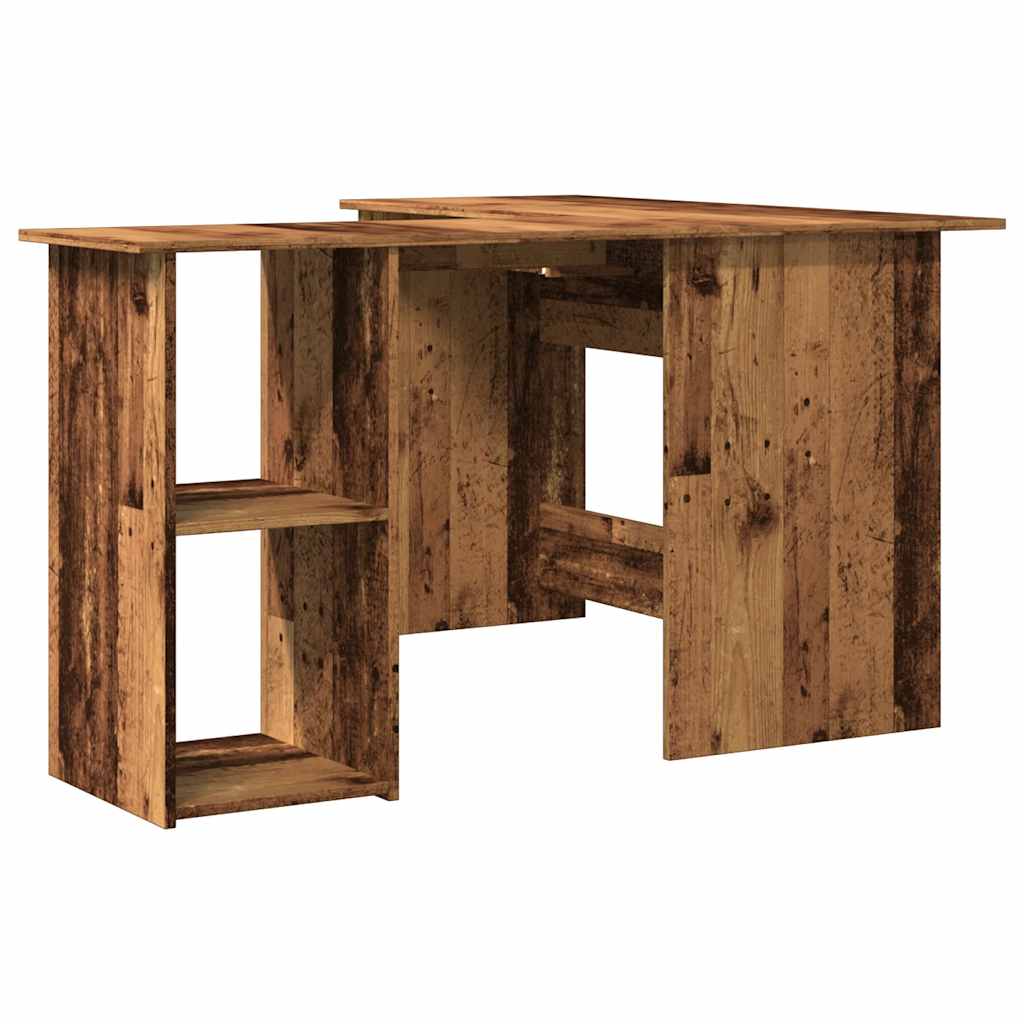 Hjørnepult gammelt tre 120x140x75 cm konstruert tre
