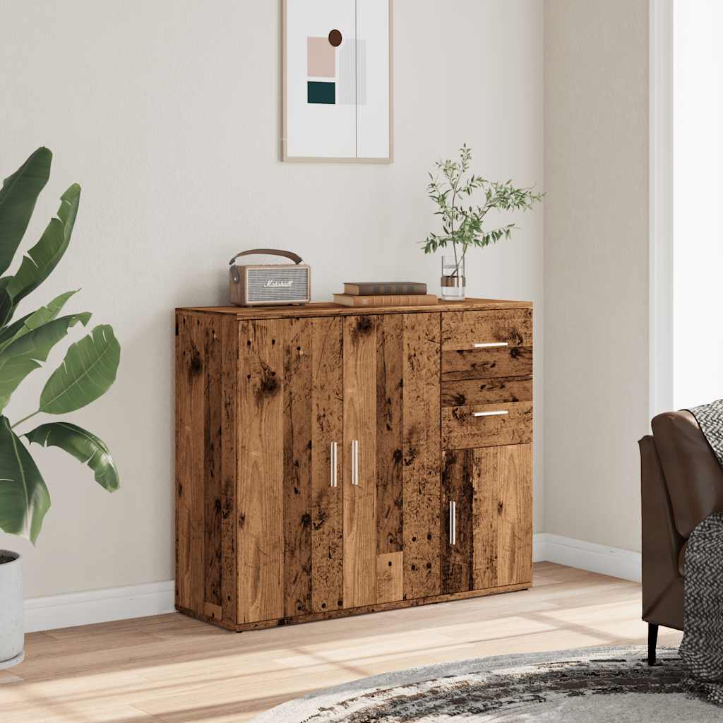 Skjenk gammelt tre 91x29,5x75 cm konstruert tre