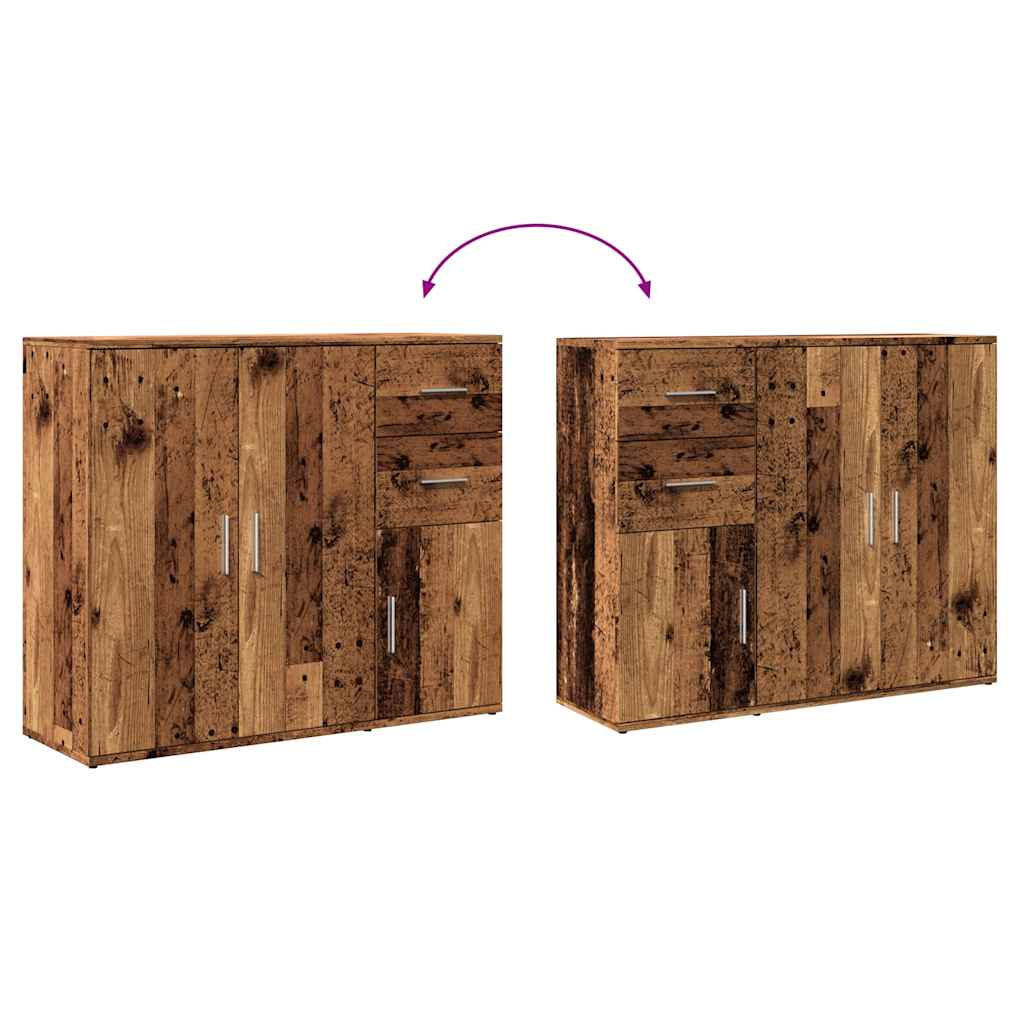 Skjenk gammelt tre 91x29,5x75 cm konstruert tre