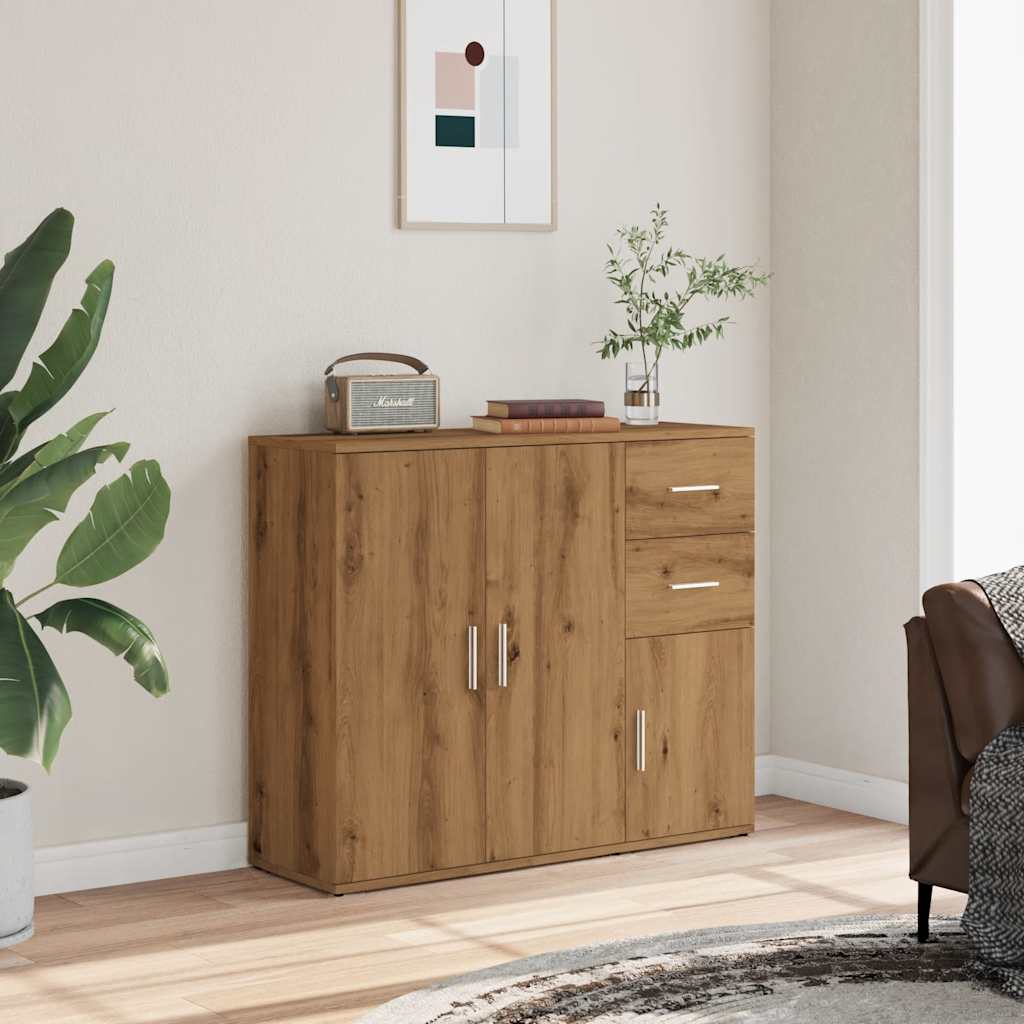 Skjenk håndverkseik 91x29,5x75 cm konstruert tre