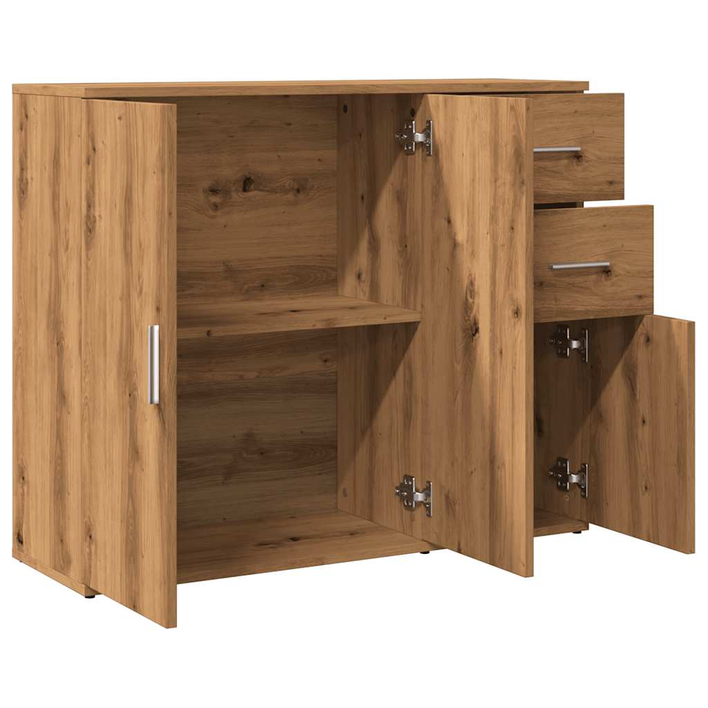 Skjenk håndverkseik 91x29,5x75 cm konstruert tre