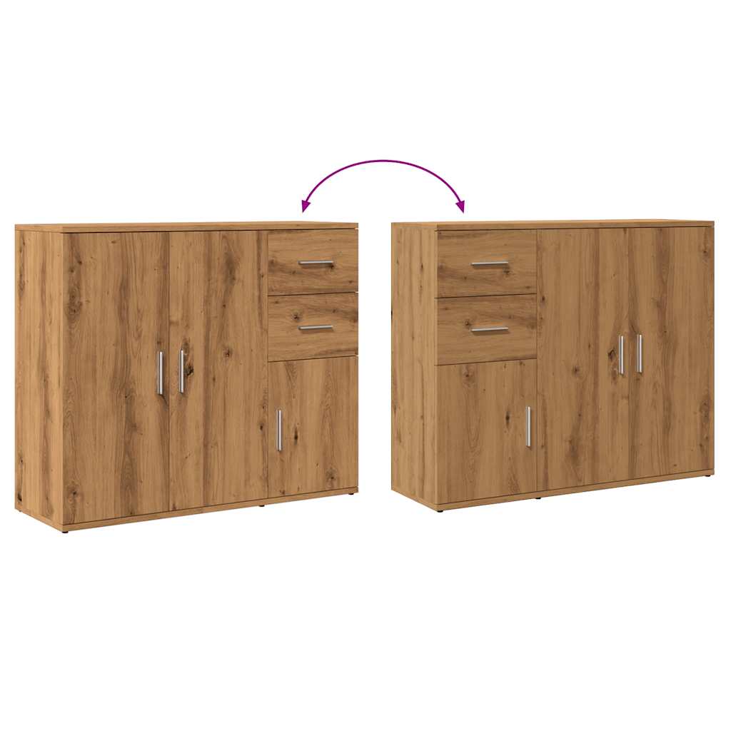 Skjenk håndverkseik 91x29,5x75 cm konstruert tre