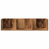 Veggmontert CD-hylle gammelt tre 75x18x18 cm konstruert tre