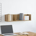 Veggmontert CD-hylle artisan eik 75x18x18 cm konstruert tre