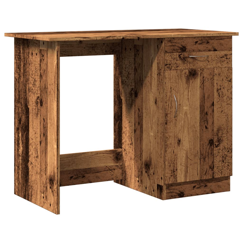 Skrivebord gammelt tre 100x50x76 cm konstruert tre