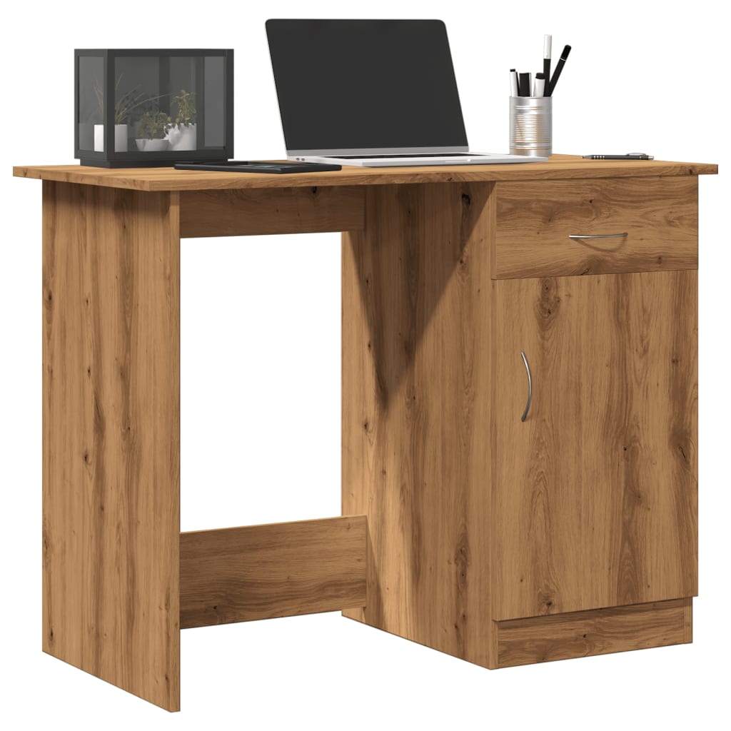 Skrivebord artisan eik 100x50x76 cm konstruert tre