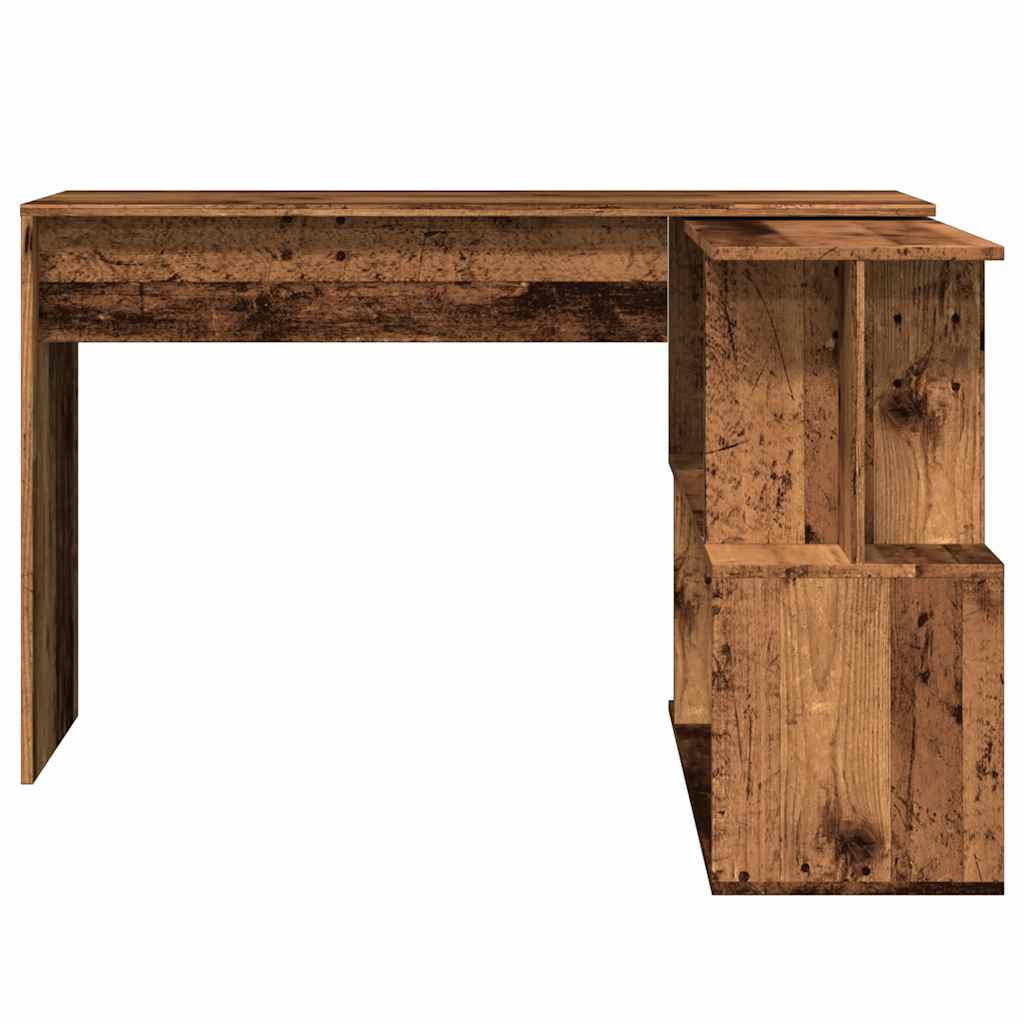 Hjørneskrivebord gammelt tre 200,5x50x76 cm konstruert tre