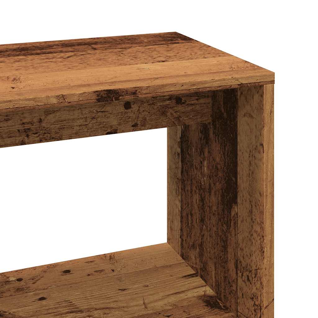 Hjørneskrivebord gammelt tre 200,5x50x76 cm konstruert tre