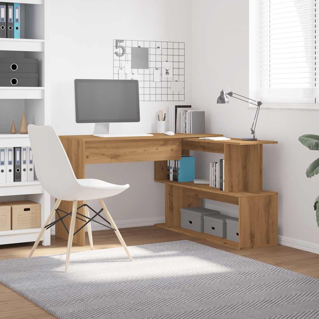 Hjørnepult artisan eik 200,5x50x76 cm konstruert tre