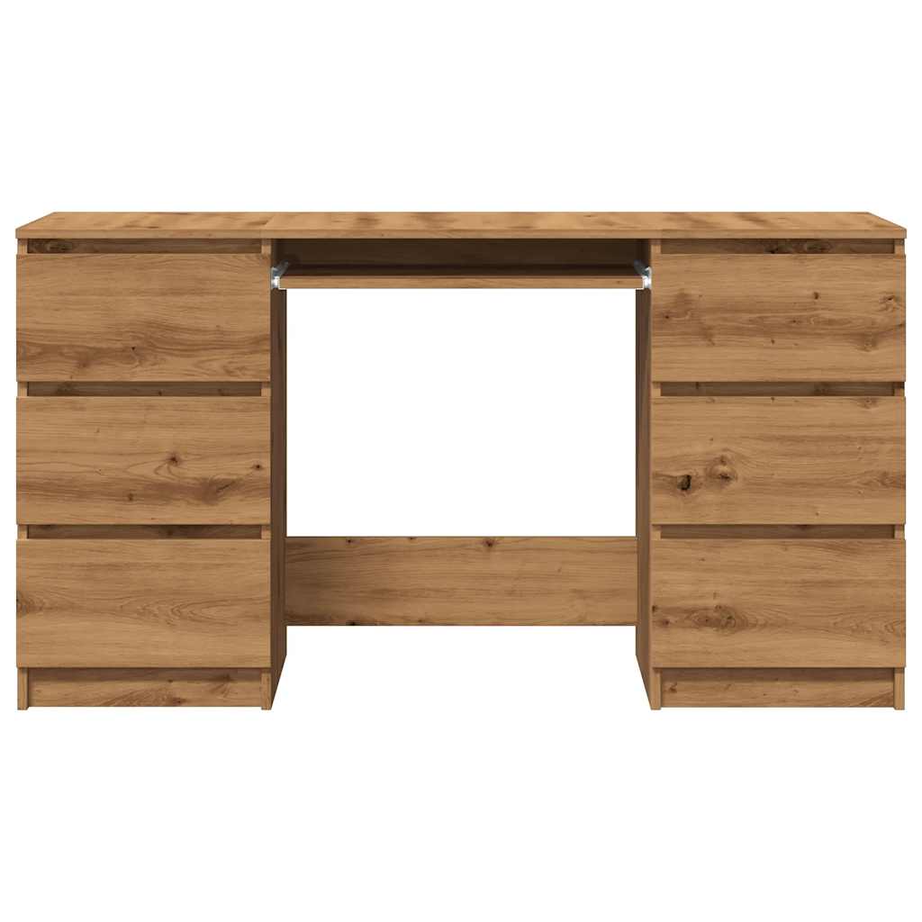 Skrivebord artisan eik 140x50x77 cm konstruert tre