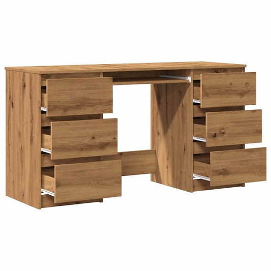 Skrivebord artisan eik 140x50x77 cm konstruert tre