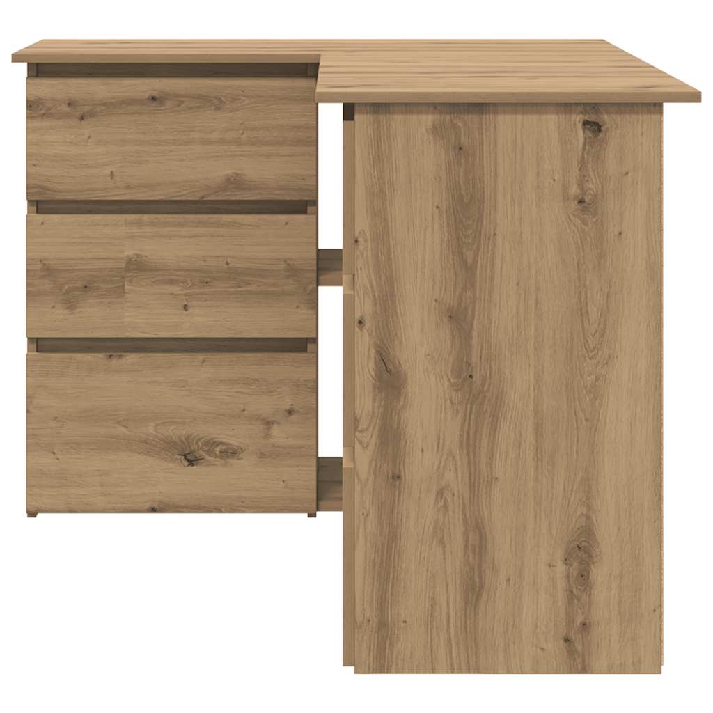 Hjørnepult artisan eik 145x100x76 cm konstruert tre vidaXL