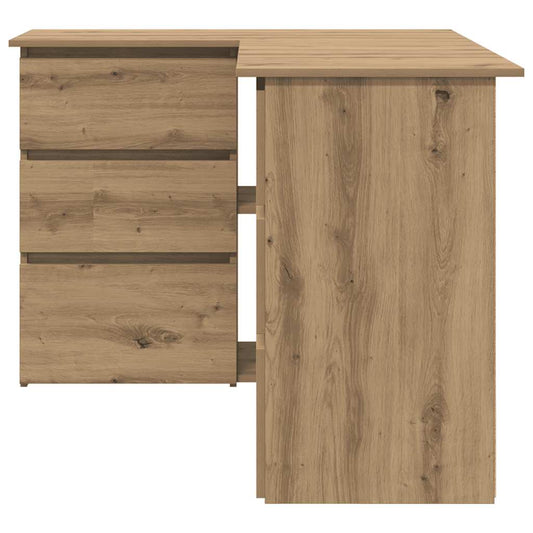 Hjørnepult artisan eik 145x100x76 cm konstruert tre vidaXL
