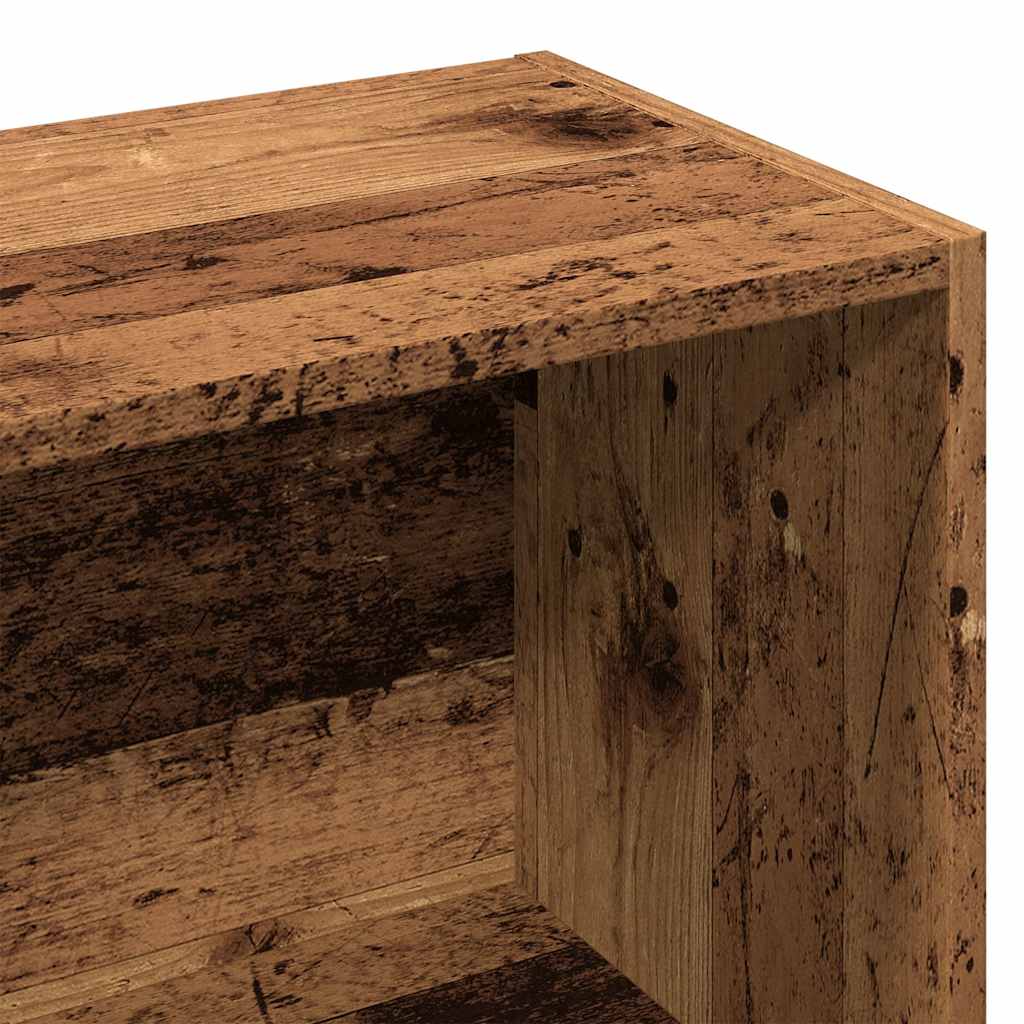 Bokhylle gammelt tre 98x29x97,5 cm konstruert tre