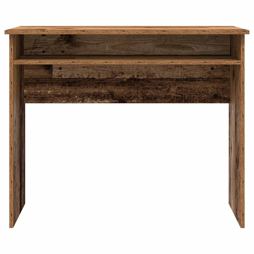 Skrivebord gammelt tre 90x50x74 cm konstruert tre