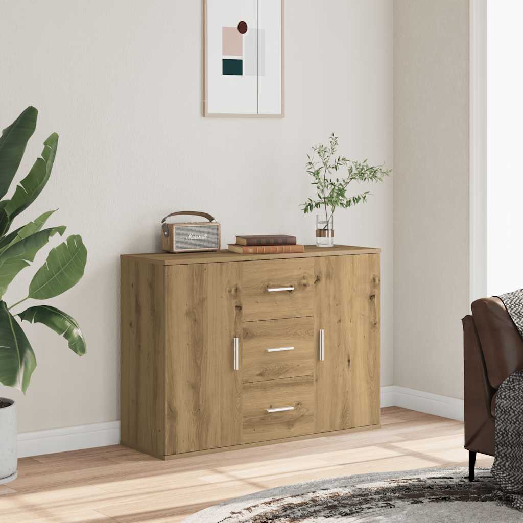 Skjenk artisan eik 90x29,5x65 cm konstruert tre