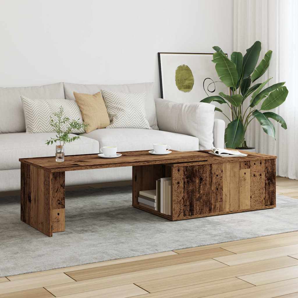 Salongbord gammelt tre 150x50x35 cm konstruert tre