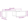 Salongbord gammelt tre 150x50x35 cm konstruert tre