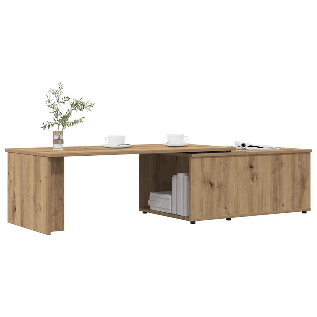 Salongbord artisan eik 150x50x35 cm konstruert tre