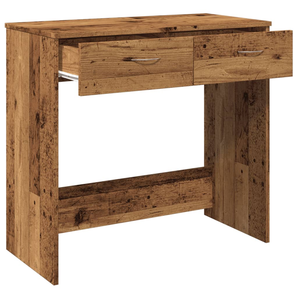 Skrivebord gammelt tre 80x40x75 cm konstruert tre