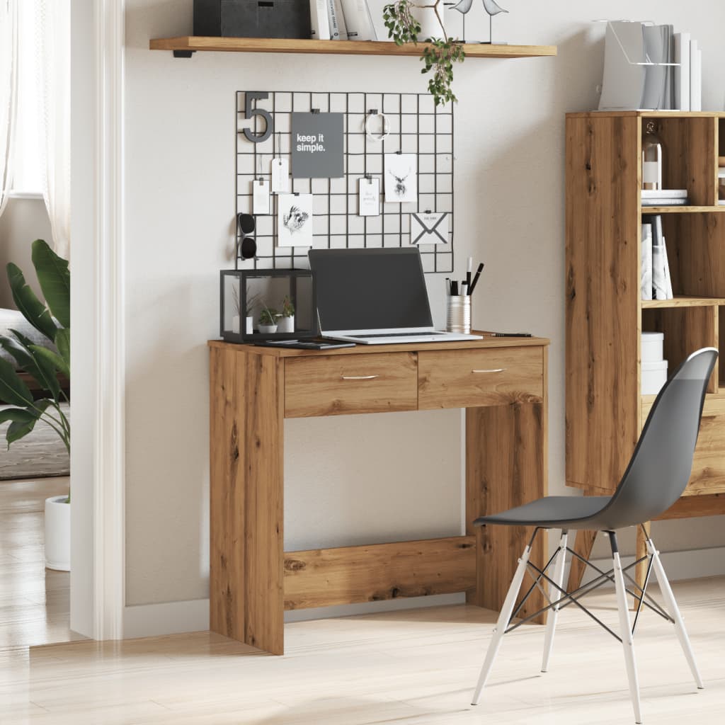 Skrivebord sonoma eik 80x40x75 cm konstruert tre