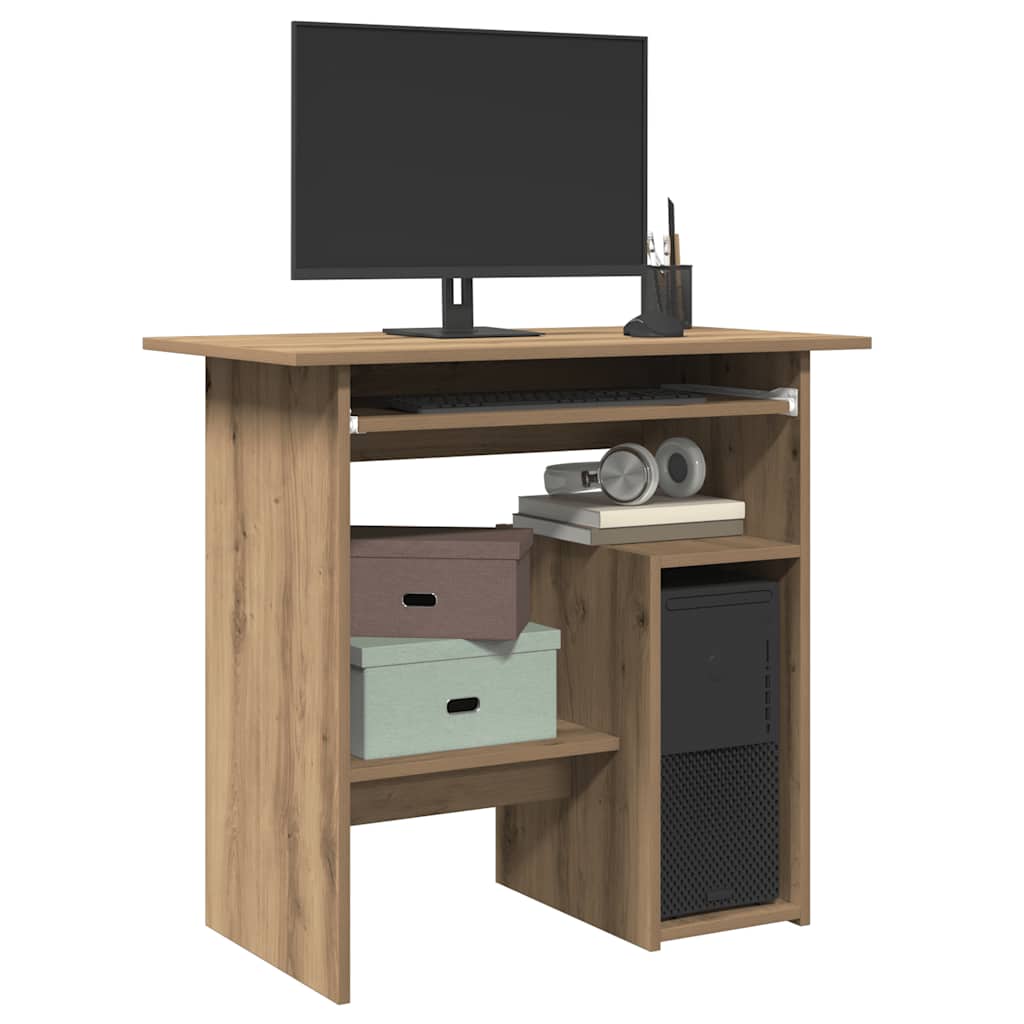 Skrivebord artisan eik 80x45x74 cm konstruert tre