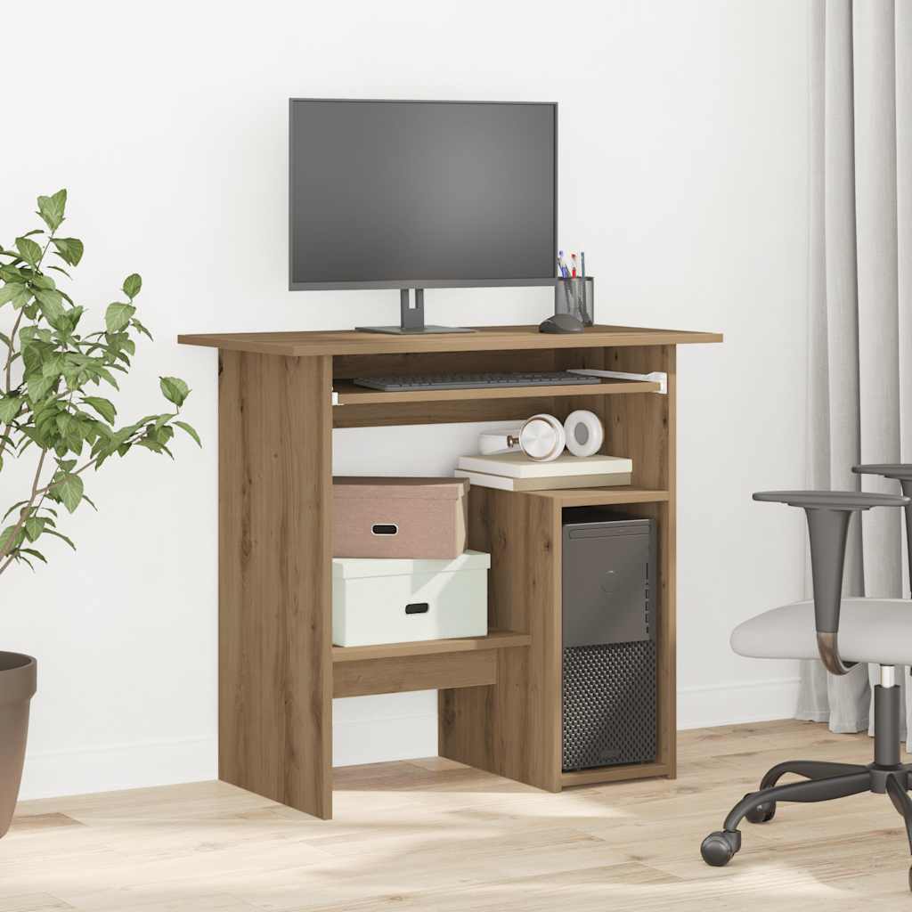 Skrivebord artisan eik 80x45x74 cm konstruert tre