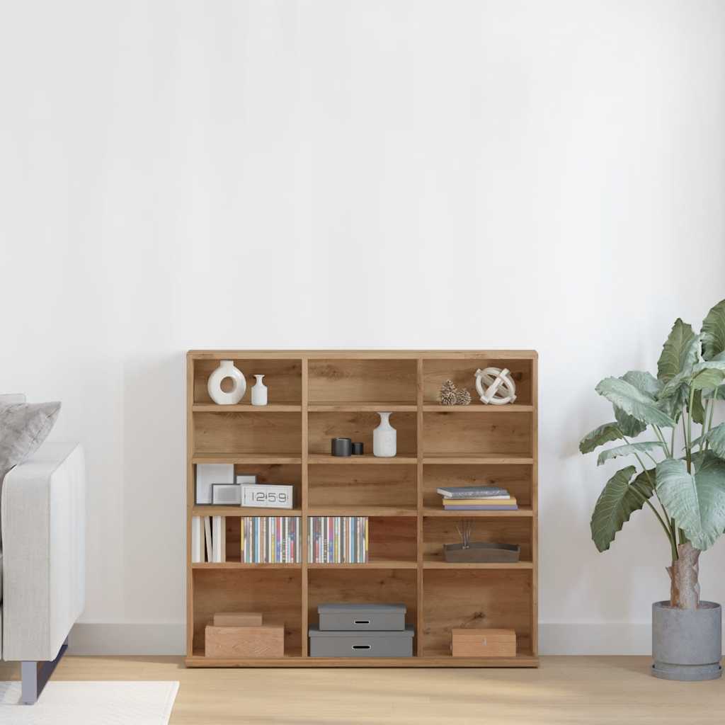 CD-skap artisan eik 100x23x89,5 cm konstruert tre