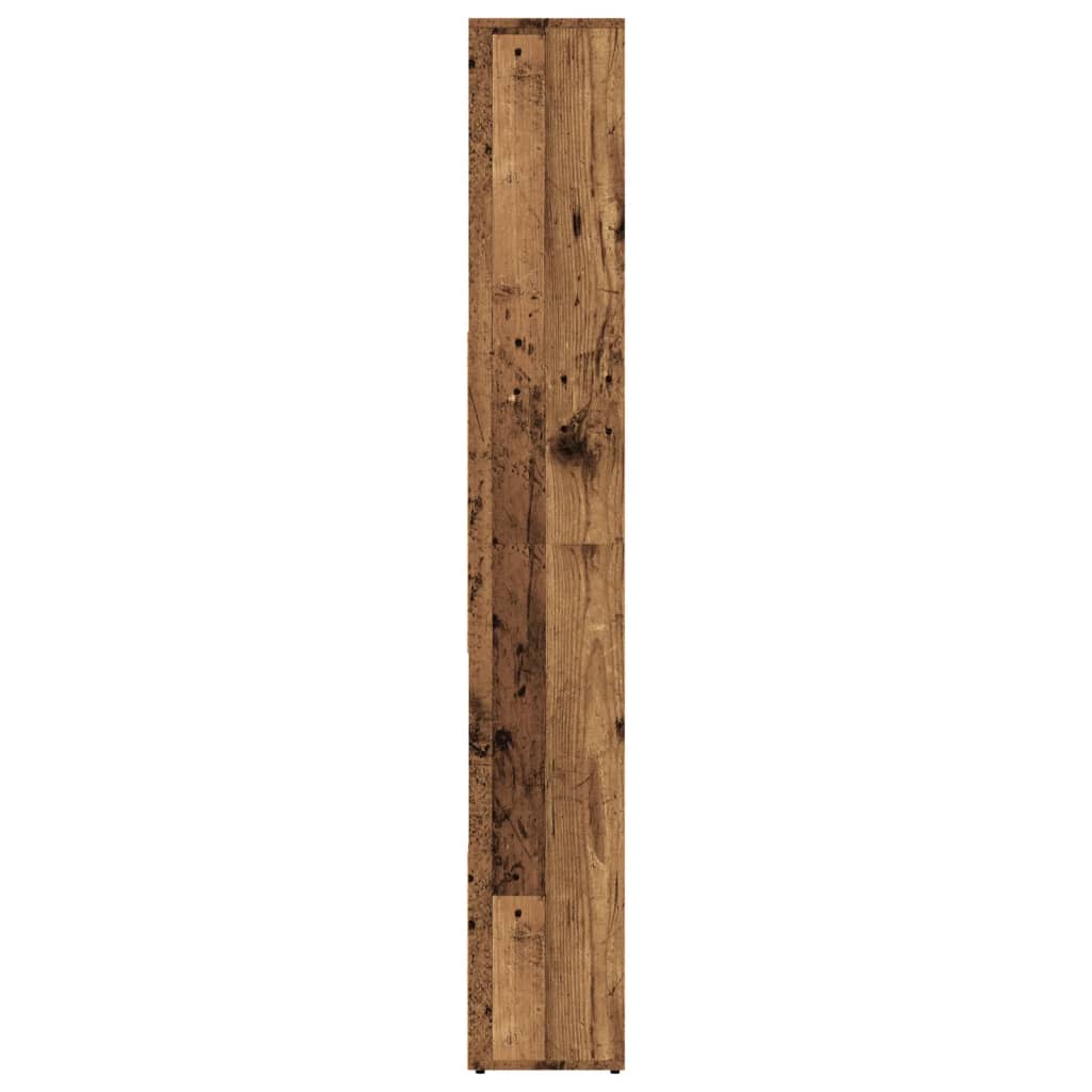 Bokhylle gammelt tre 67x24x161 cm konstruert tre