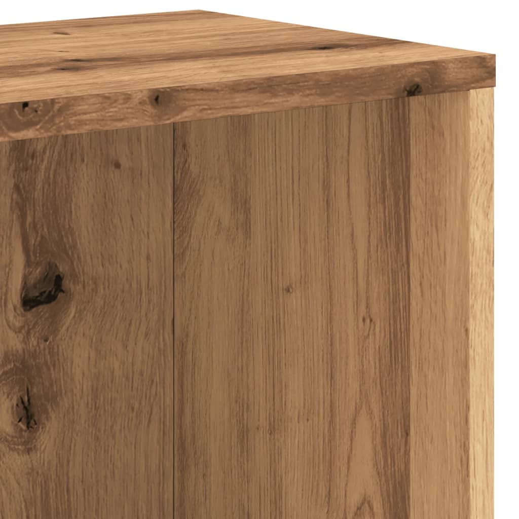Bokhylle håndverkseik 67x24x161 cm konstruert tre