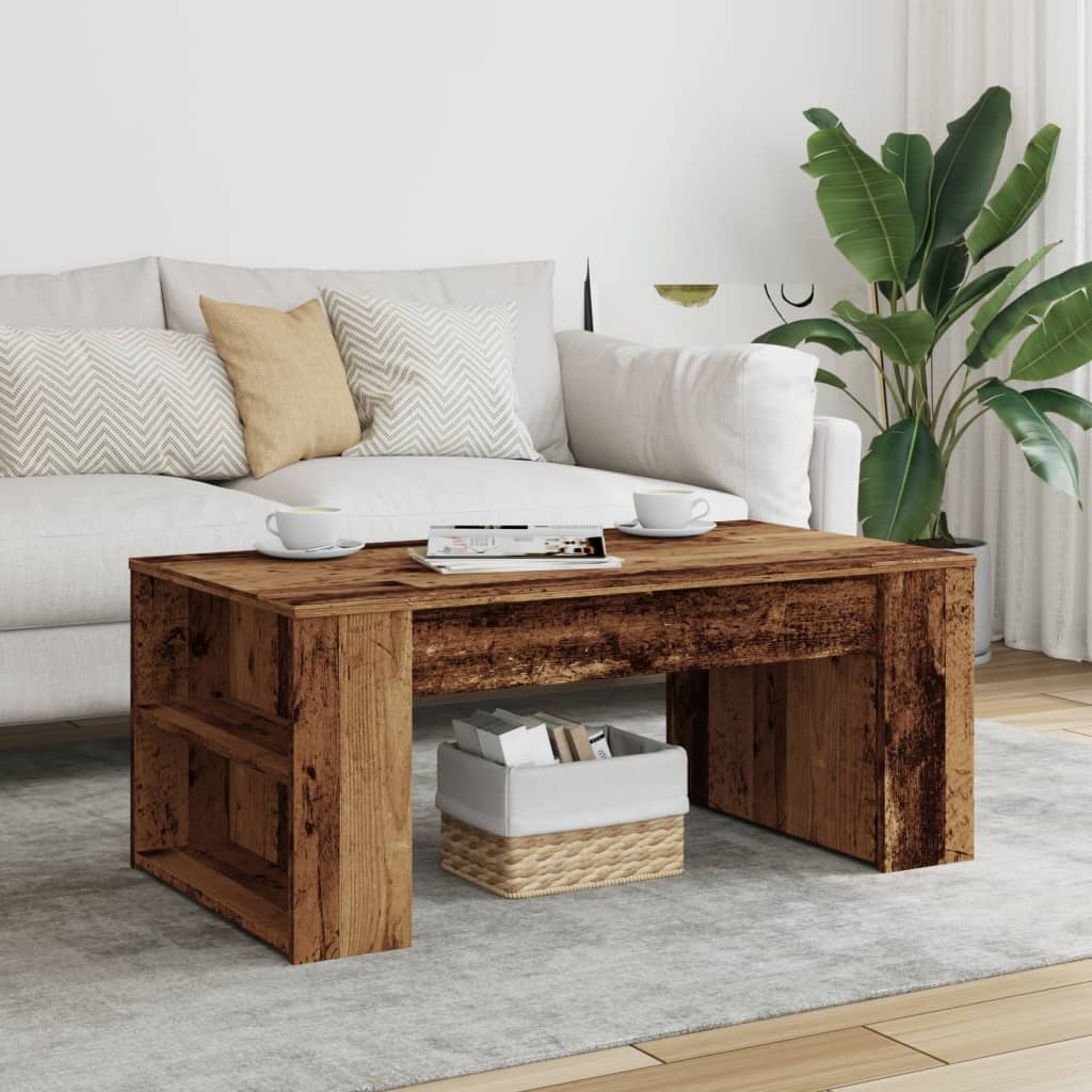 Salongbord gammelt tre 102x55x42 cm konstruert tre