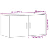 Veggskap gammelt tre 80x39x40 cm konstruert tre
