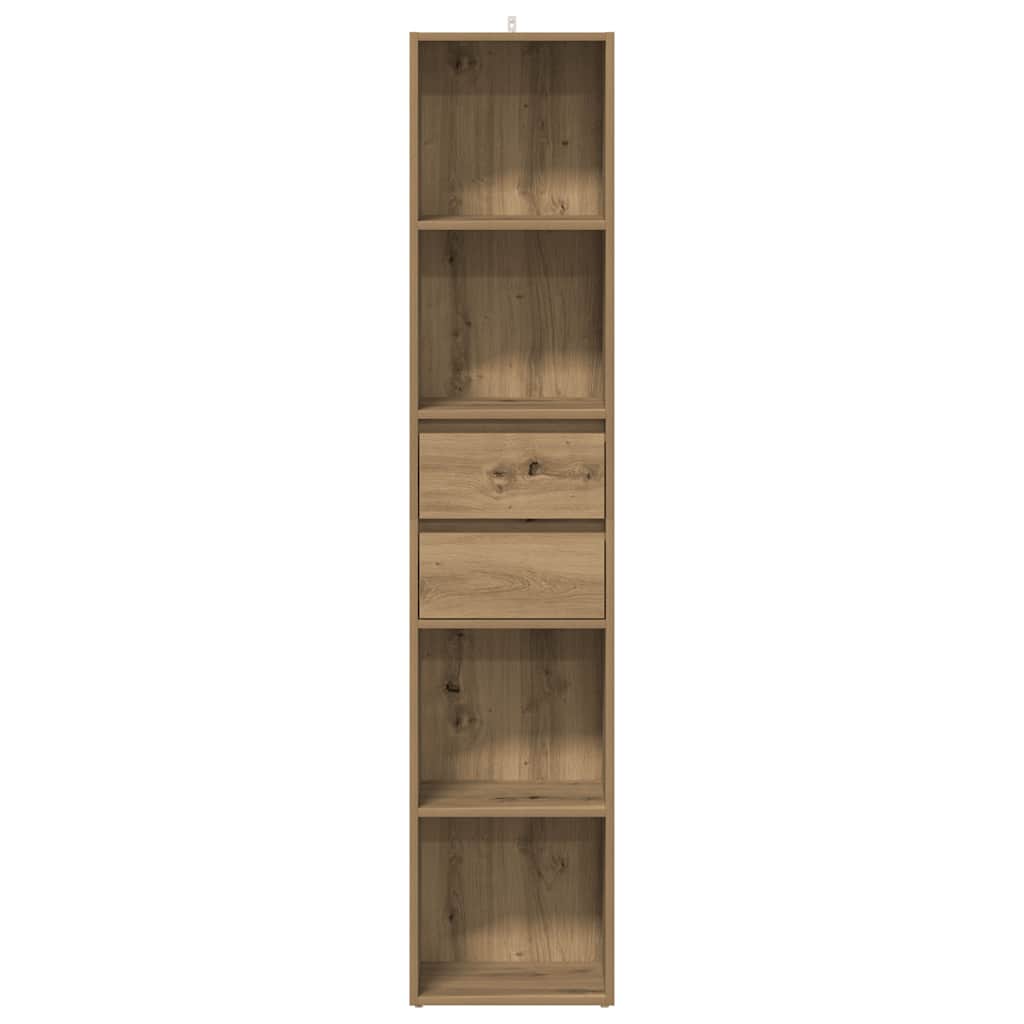 Bokhylle artisan eik 36x30x171 cm konstruert tre