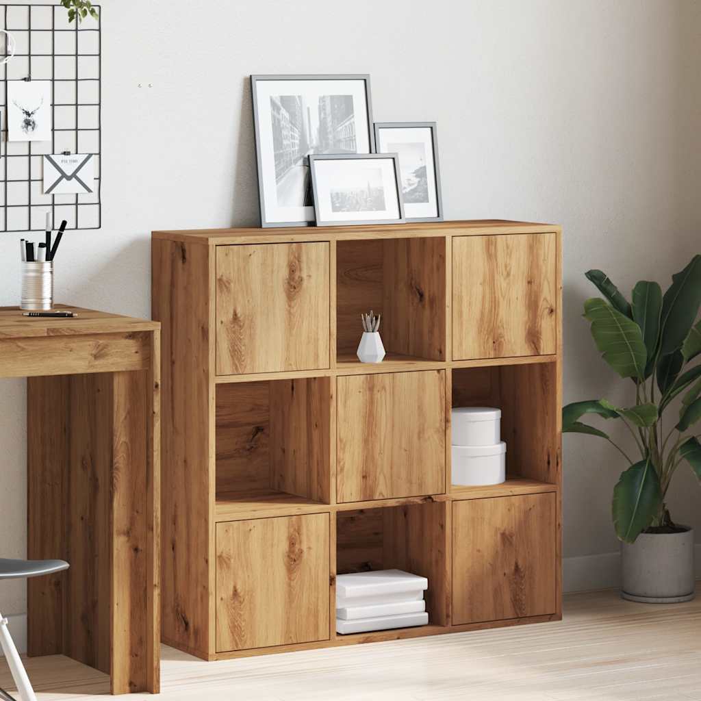 Bokhylle artisan eik 90x28x90 cm konstruert tre