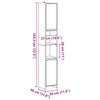 Baderomsskap gammelt tre 30x30x183,5 cm konstruert tre