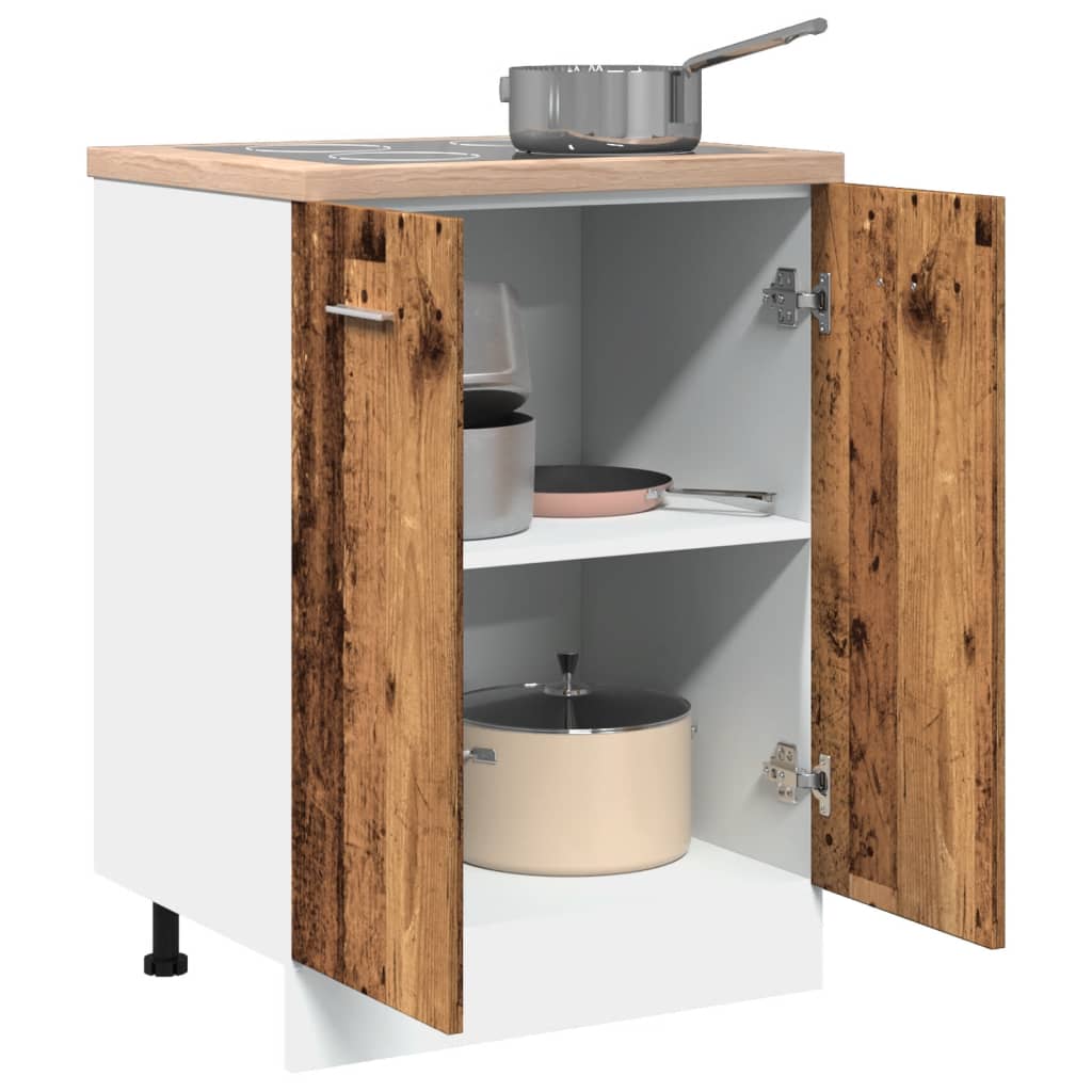 Bunnskap "Lyon" gammelt tre 60x46x81,5 cm konstruert tre