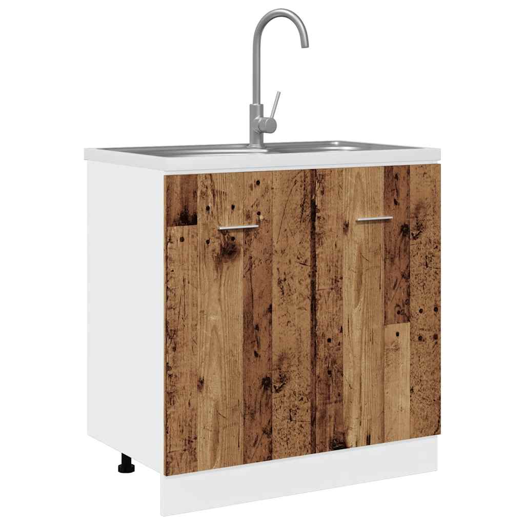 Bunnskap til vask "Lyon" gammelt tre 80x46x81,5 cm