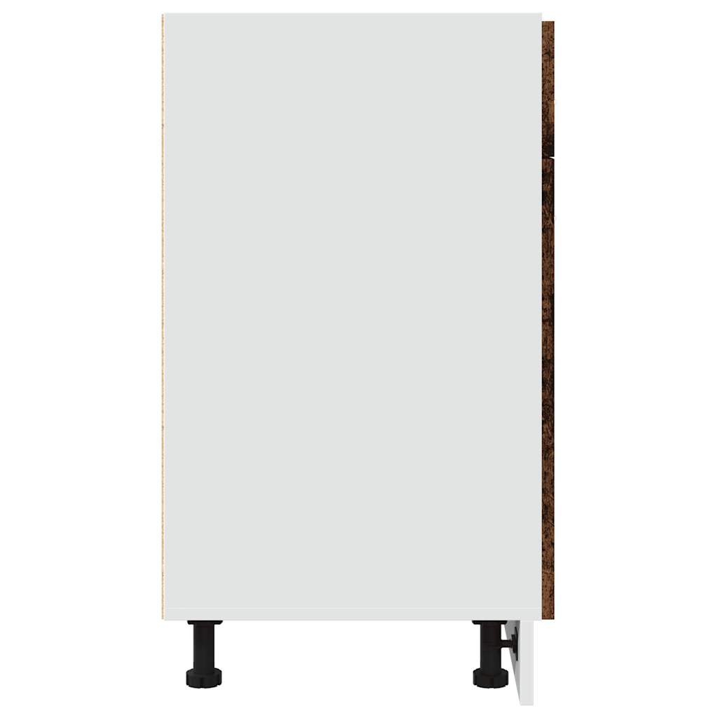 Bunnskap med skuff "Lyon" gammelt tre 80x46x81,5 cm