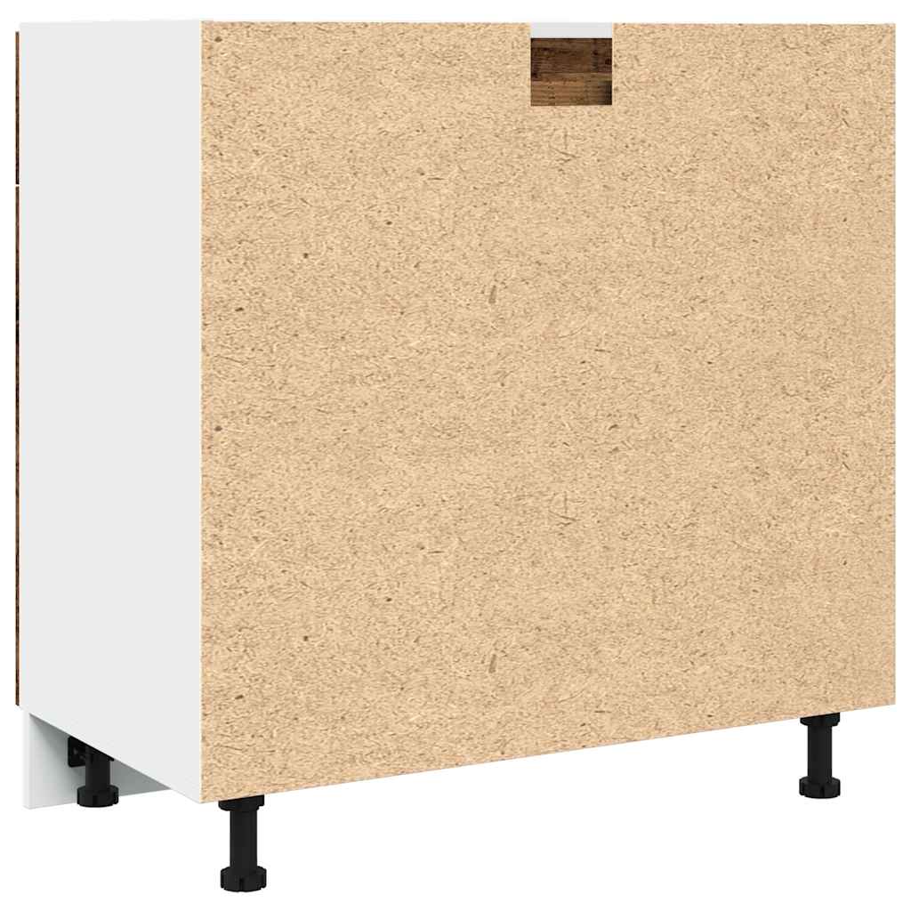 Bunnskap med skuff "Lyon" gammelt tre 80x46x81,5 cm