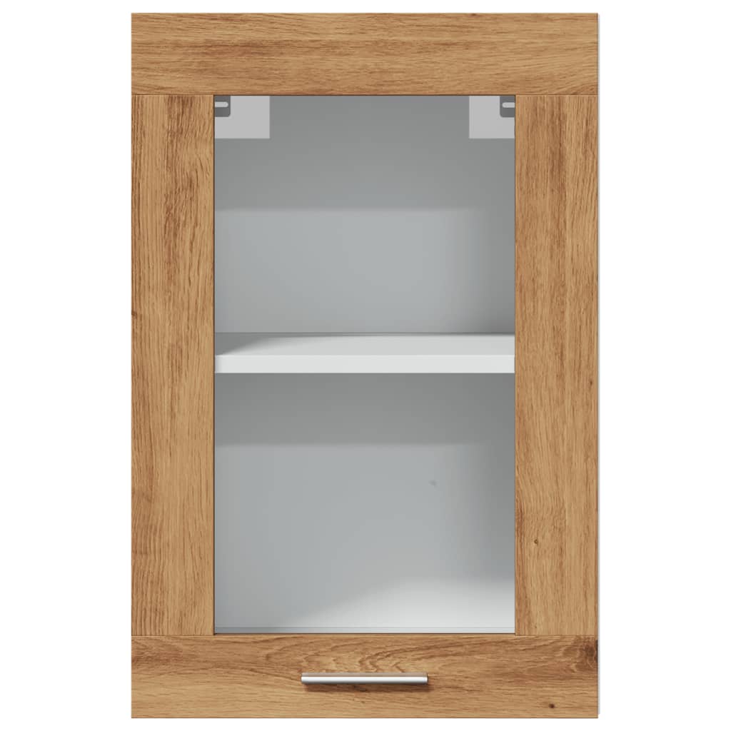 Hengende skap glass "Lyon" artisan eik 40x31x60 cm
