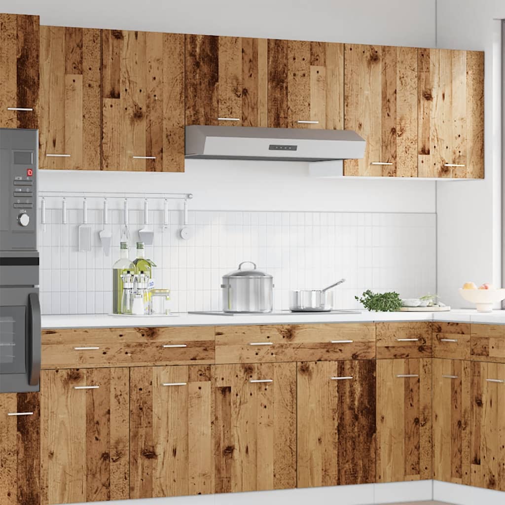 Hengende skap "Lyon" 2 stk gammelt tre 50x31x60 cm