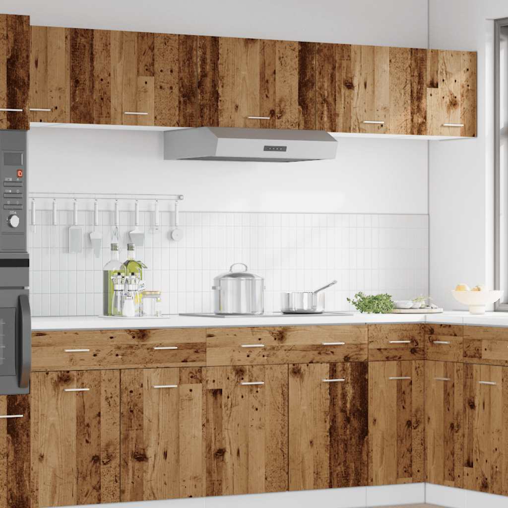 Hengende skap "Lyon" gammelt tre 60x31x40 cm konstruert tre