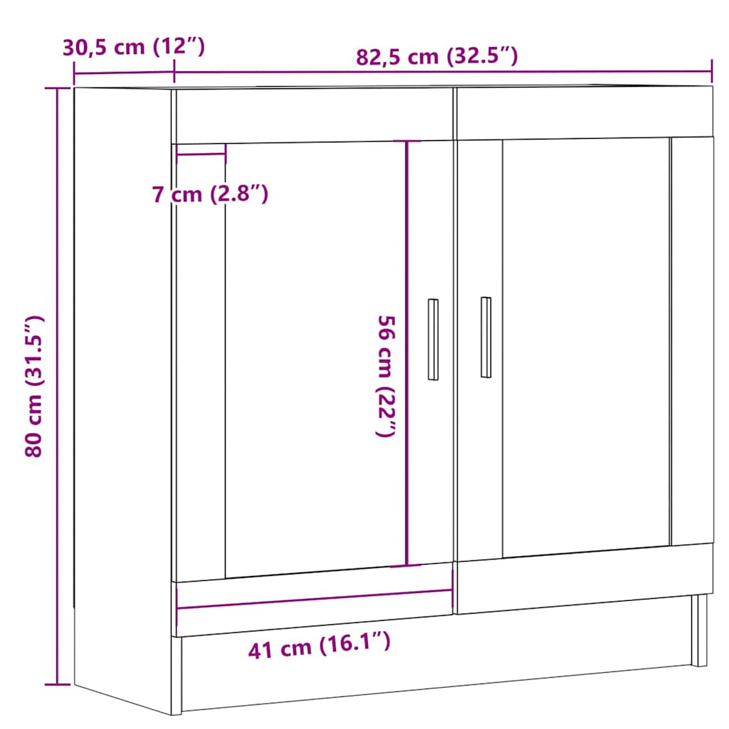 Bokhylle gammelt tre 82,5x30,5x80 cm konstruert tre