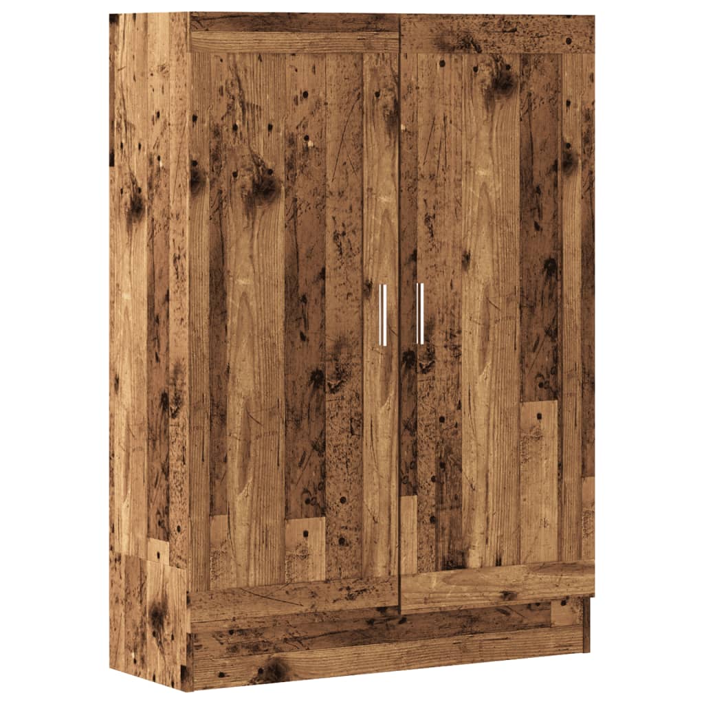 Bokhylle gammelt tre 82,5x30,5x115 cm konstruert tre